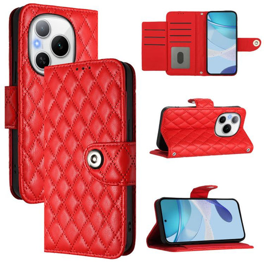 Rhombic Texture Flip Leather Phone Case with Lanyard, For Honor Power 5G, For Honor Play 60 5G, For Honor 400 Lite Global, For Honor 400 Global 156.5mm, For Honor X8c 4G Global, For Honor GT, For Honor X9c Smart 5G Global, For Honor 300 Pro 5G / 300 Ultra