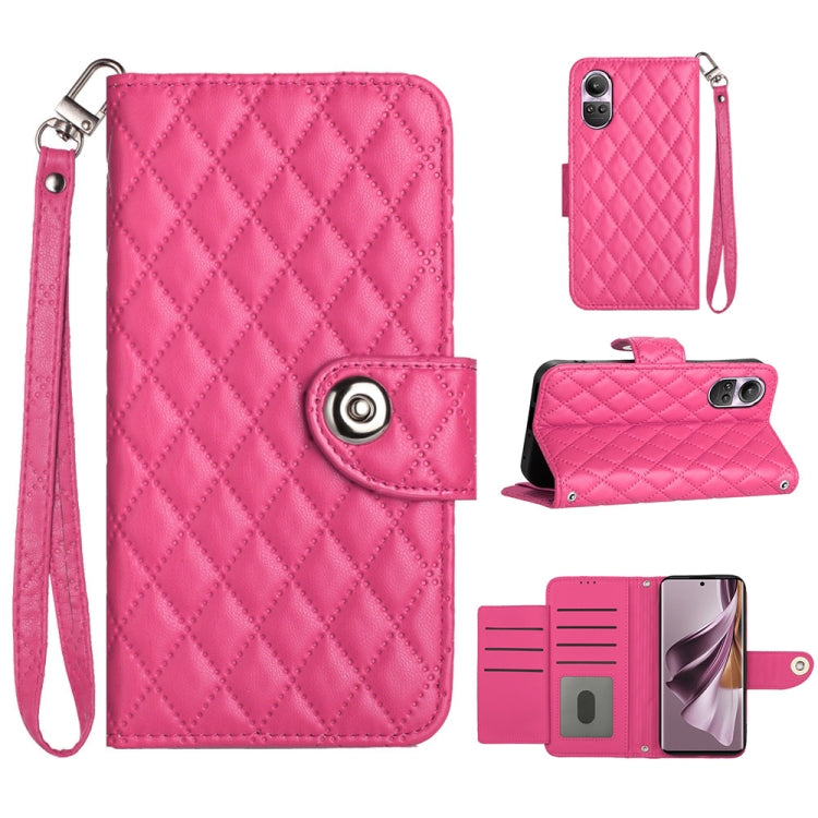 Rhombic Texture Flip Leather Phone Case with Lanyard, For OPPO A3 Pro 5G Global, For OPPO A38 4G / A18 4G, For OPPO Reno10 / Reno10 Pro Global, For OPPO A78 5G / A58 5G, For OPPO A17, For OPPO A32 2020 4G / A53 2020 4G, For OPPO A53s 4G / A33 2020 4G  ...