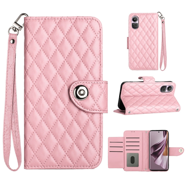 Rhombic Texture Flip Leather Phone Case with Lanyard, For OPPO A3 Pro 5G Global, For OPPO A38 4G / A18 4G, For OPPO Reno10 / Reno10 Pro Global, For OPPO A78 5G / A58 5G, For OPPO A17, For OPPO A32 2020 4G / A53 2020 4G, For OPPO A53s 4G / A33 2020 4G  ...