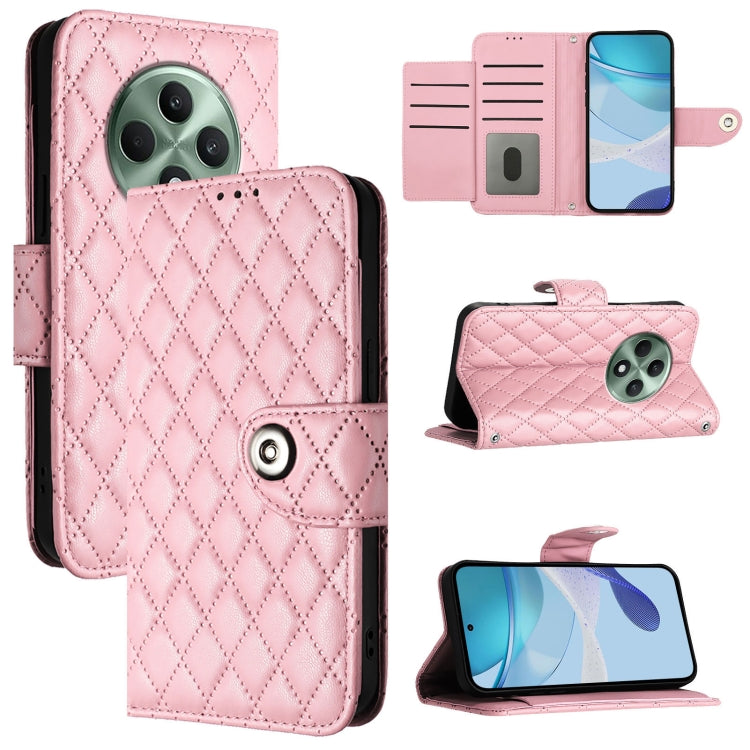 Rhombic Texture Flip Leather Phone Case with Lanyard, For OPPO Reno13 F 5G Global, For OPPO A5 Pro China, For OPPO A80 5G EU, For OPPO K12x 5G Global, For OPPO Reno12 F 5G Global, For OPPO A3 Pro 5G India, For OPPO Reno12 Pro 5G Global                 ...