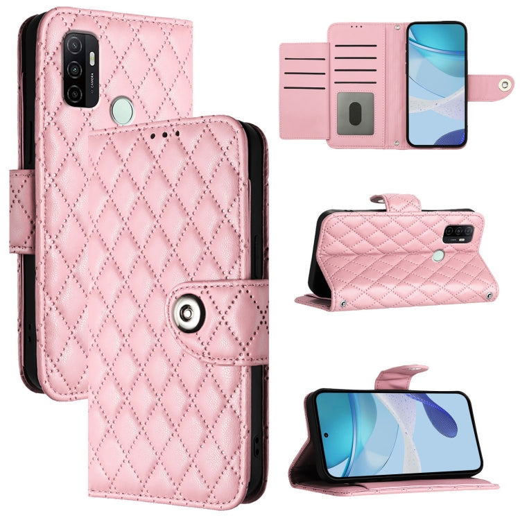 Rhombic Texture Flip Leather Phone Case with Lanyard, For OPPO A3 Pro 5G Global, For OPPO A38 4G / A18 4G, For OPPO Reno10 / Reno10 Pro Global, For OPPO A78 5G / A58 5G, For OPPO A17, For OPPO A32 2020 4G / A53 2020 4G, For OPPO A53s 4G / A33 2020 4G  ...