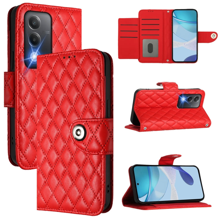 Rhombic Texture Flip Leather Phone Case with Lanyard, For OPPO Reno13 F 5G Global, For OPPO A5 Pro China, For OPPO A80 5G EU, For OPPO K12x 5G Global, For OPPO Reno12 F 5G Global, For OPPO A3 Pro 5G India, For OPPO Reno12 Pro 5G Global                 ...