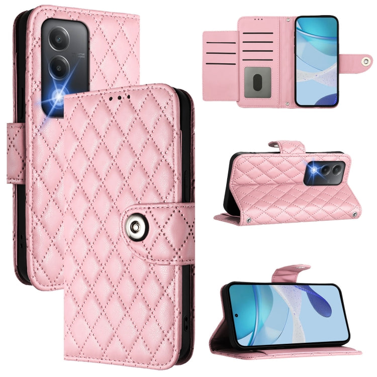 Rhombic Texture Flip Leather Phone Case with Lanyard, For OPPO Reno13 F 5G Global, For OPPO A5 Pro China, For OPPO A80 5G EU, For OPPO K12x 5G Global, For OPPO Reno12 F 5G Global, For OPPO A3 Pro 5G India, For OPPO Reno12 Pro 5G Global                 ...