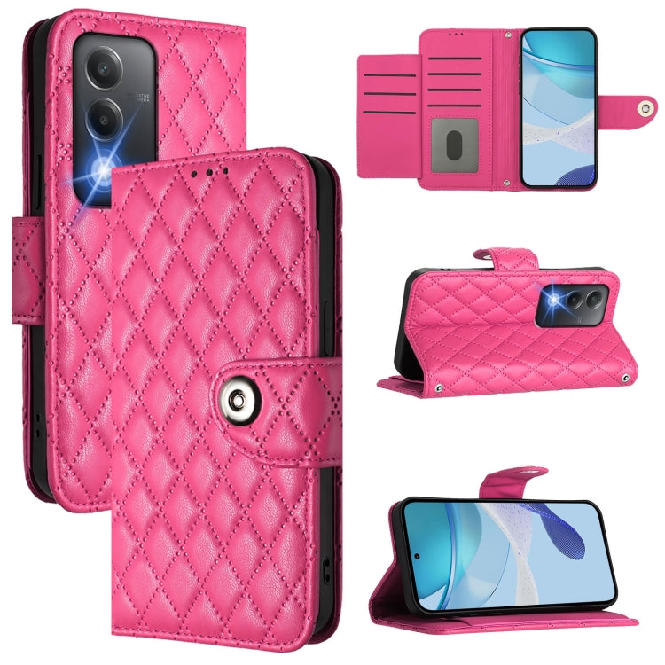 Rhombic Texture Flip Leather Phone Case with Lanyard, For OPPO Reno13 F 5G Global, For OPPO A5 Pro China, For OPPO A80 5G EU, For OPPO K12x 5G Global, For OPPO Reno12 F 5G Global, For OPPO A3 Pro 5G India, For OPPO Reno12 Pro 5G Global                 ...