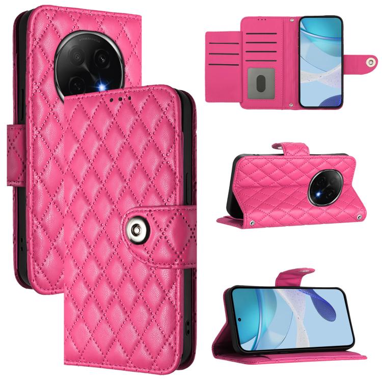 Rhombic Texture Flip Leather Phone Case with Lanyard, For OPPO Reno13 F 5G Global, For OPPO A5 Pro China, For OPPO A80 5G EU, For OPPO K12x 5G Global, For OPPO Reno12 F 5G Global, For OPPO A3 Pro 5G India, For OPPO Reno12 Pro 5G Global                 ...