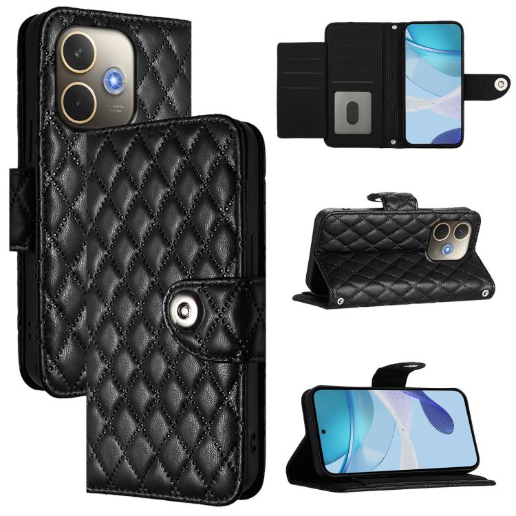 Rhombic Texture Flip Leather Phone Case with Lanyard, For OPPO K13 Turbo 5G, For OPPO Reno14 F 5G, For OPPO A5x 4G Global / 5G Global, For OPPO A5 5G Global / A3 Pro 5G Global, For OPPO Reno14 Pro 5G Global, For OPPO Reno14 5G Global                   ...