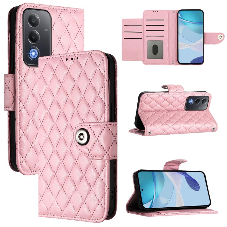 Rhombic Texture Flip Leather Phone Case with Lanyard, For OPPO K13 Turbo 5G, For OPPO Reno14 F 5G, For OPPO A5x 4G Global / 5G Global, For OPPO A5 5G Global / A3 Pro 5G Global, For OPPO Reno14 Pro 5G Global, For OPPO Reno14 5G Global                   ...