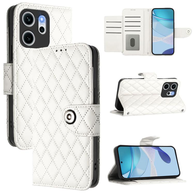 Rhombic Texture Flip Leather Phone Case with Lanyard, For OPPO K13 Turbo 5G, For OPPO Reno14 F 5G, For OPPO A5x 4G Global / 5G Global, For OPPO A5 5G Global / A3 Pro 5G Global, For OPPO Reno14 Pro 5G Global, For OPPO Reno14 5G Global                   ...