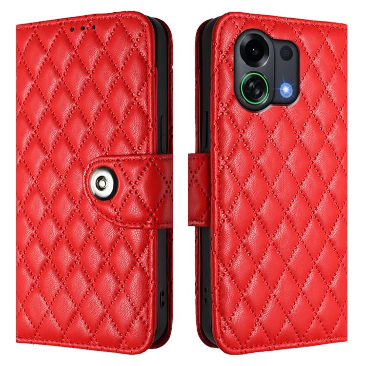 Rhombic Texture Flip Leather Phone Case with Lanyard, For OPPO K13 Turbo 5G, For OPPO Reno14 F 5G, For OPPO A5x 4G Global / 5G Global, For OPPO A5 5G Global / A3 Pro 5G Global, For OPPO Reno14 Pro 5G Global, For OPPO Reno14 5G Global                   ...