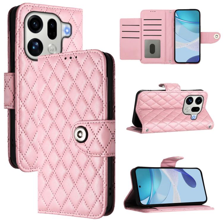 Rhombic Texture Flip Leather Phone Case with Lanyard, For OPPO Reno16 F / Reno16 FS 5G, For OPPO Reno16 / Reno16 Pro 5G Global, For OPPO Find X9s Pro 5G, For OPPO Find X9 Ultra, For OPPO A6s Pro 4G, For OPPO Find X9, For OPPO A6 GT 5G                  ...