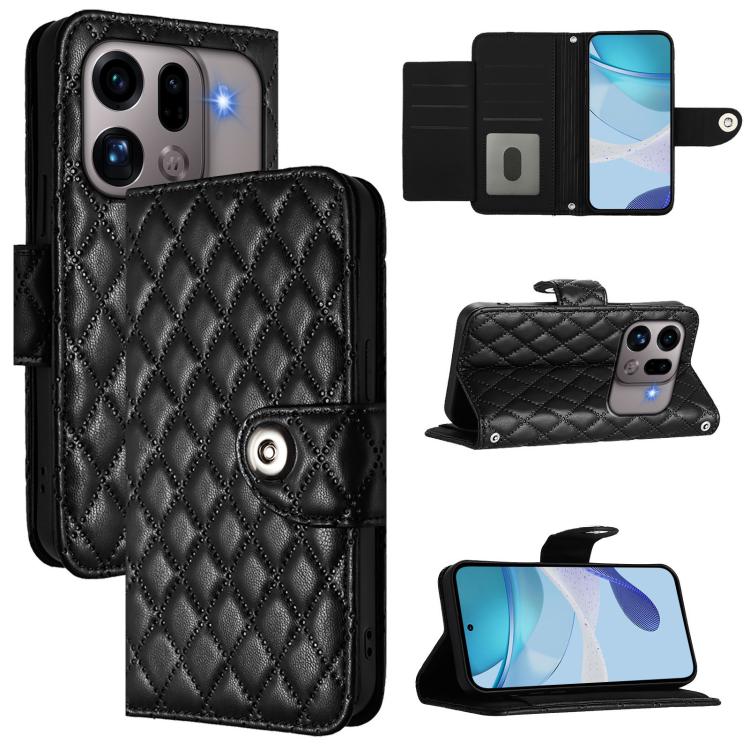 Rhombic Texture Flip Leather Phone Case with Lanyard, For OPPO Reno16 F / Reno16 FS 5G, For OPPO Reno16 / Reno16 Pro 5G Global, For OPPO Find X9s Pro 5G, For OPPO Find X9 Ultra, For OPPO A6s Pro 4G, For OPPO Find X9, For OPPO A6 GT 5G                  ...