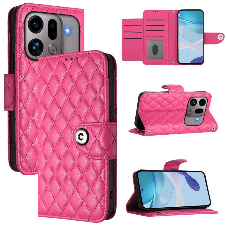 Rhombic Texture Flip Leather Phone Case with Lanyard, For OPPO Reno16 F / Reno16 FS 5G, For OPPO Reno16 / Reno16 Pro 5G Global, For OPPO Find X9s Pro 5G, For OPPO Find X9 Ultra, For OPPO A6s Pro 4G, For OPPO Find X9, For OPPO A6 GT 5G                  ...