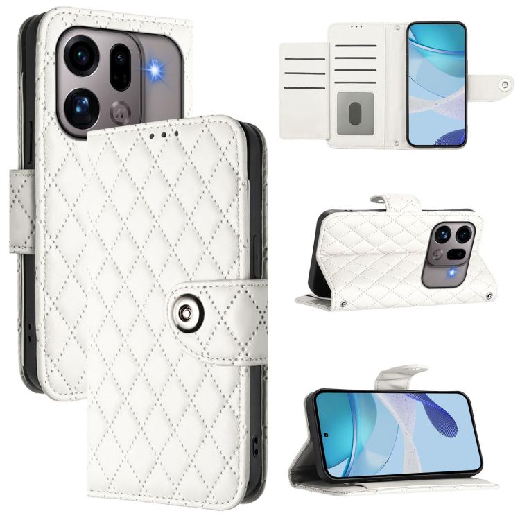 Rhombic Texture Flip Leather Phone Case with Lanyard, For OPPO Reno16 F / Reno16 FS 5G, For OPPO Reno16 / Reno16 Pro 5G Global, For OPPO Find X9s Pro 5G, For OPPO Find X9 Ultra, For OPPO A6s Pro 4G, For OPPO Find X9, For OPPO A6 GT 5G                  ...
