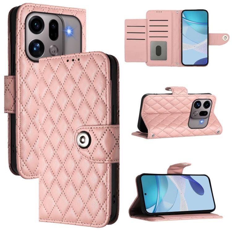 Rhombic Texture Flip Leather Phone Case with Lanyard, For OPPO Reno16 F / Reno16 FS 5G, For OPPO Reno16 / Reno16 Pro 5G Global, For OPPO Find X9s Pro 5G, For OPPO Find X9 Ultra, For OPPO A6s Pro 4G, For OPPO Find X9, For OPPO A6 GT 5G                  ...