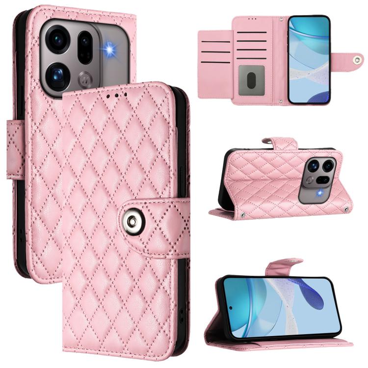 Rhombic Texture Flip Leather Phone Case with Lanyard, For OPPO Reno16 F / Reno16 FS 5G, For OPPO Reno16 / Reno16 Pro 5G Global, For OPPO Find X9s Pro 5G, For OPPO Find X9 Ultra, For OPPO A6s Pro 4G, For OPPO Find X9, For OPPO A6 GT 5G                  ...