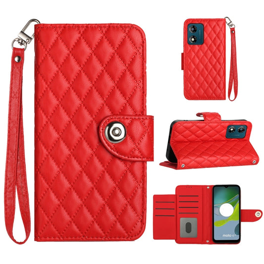 Rhombic Texture Flip Leather Phone Case with Lanyard, For Motorola Moto E13, For Motorola Moto G73, For Motorola Edge+ 2023, For Motorola Moto G 5G 2023, For Motorola Moto G Play 2023 / G Pure, For Motorola Moto G72, For Motorola Moto E22 / E22i       ...