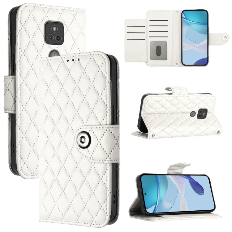 Rhombic Texture Flip Leather Phone Case with Lanyard, For Motorola Moto G Play 2021, For Motorola Moto G Stylus 2021 4G