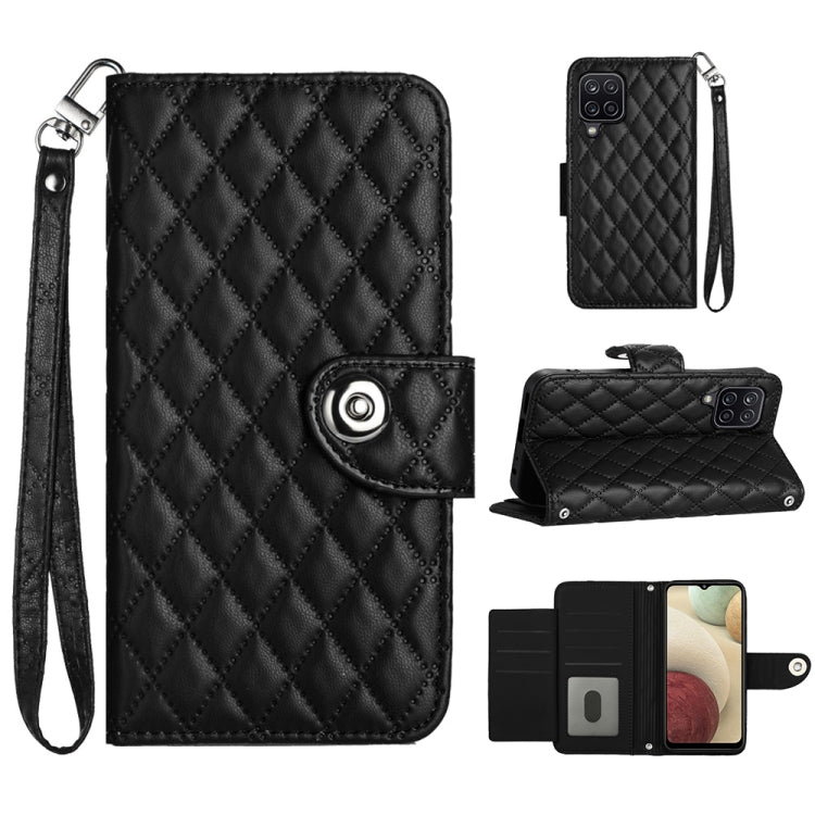 Rhombic Texture Flip Leather Phone Case with Lanyard, For Samsung Galaxy S22+ 5G, For Samsung Galaxy S22 5G, For Samsung Galaxy A03s US, For Samsung Galaxy A03s EU, For Samsung Galaxy S21 FE 5G, For  Samsung Galaxy A52 4G / 5G                          ...