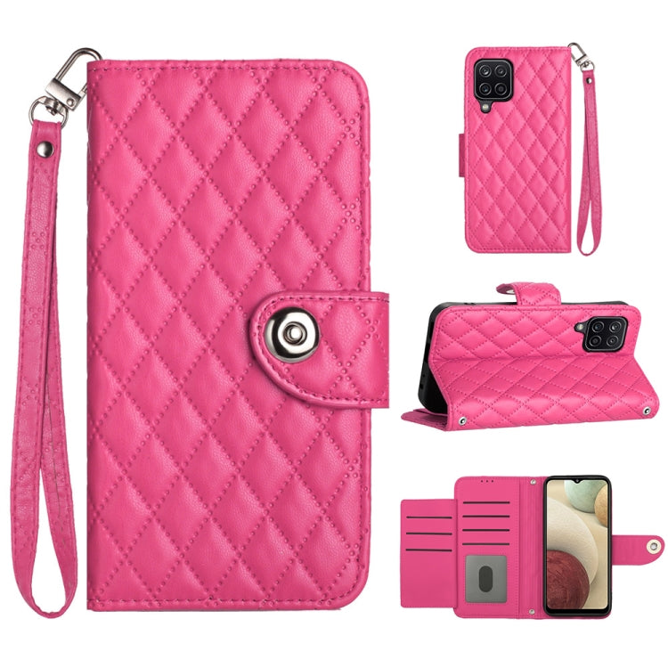 Rhombic Texture Flip Leather Phone Case with Lanyard, For Samsung Galaxy S22+ 5G, For Samsung Galaxy S22 5G, For Samsung Galaxy A03s US, For Samsung Galaxy A03s EU, For Samsung Galaxy S21 FE 5G, For  Samsung Galaxy A52 4G / 5G                          ...