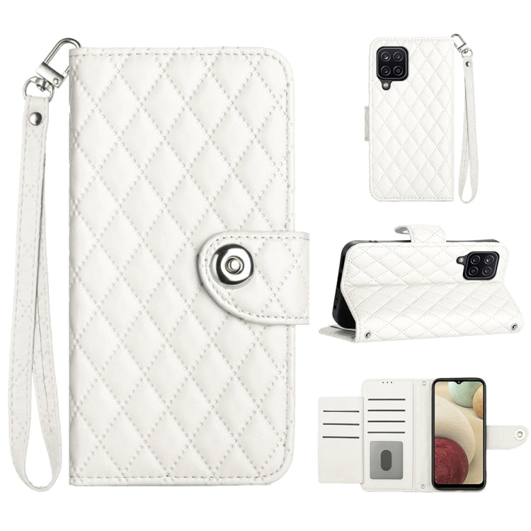 Rhombic Texture Flip Leather Phone Case with Lanyard, For Samsung Galaxy S22+ 5G, For Samsung Galaxy S22 5G, For Samsung Galaxy A03s US, For Samsung Galaxy A03s EU, For Samsung Galaxy S21 FE 5G, For  Samsung Galaxy A52 4G / 5G                          ...