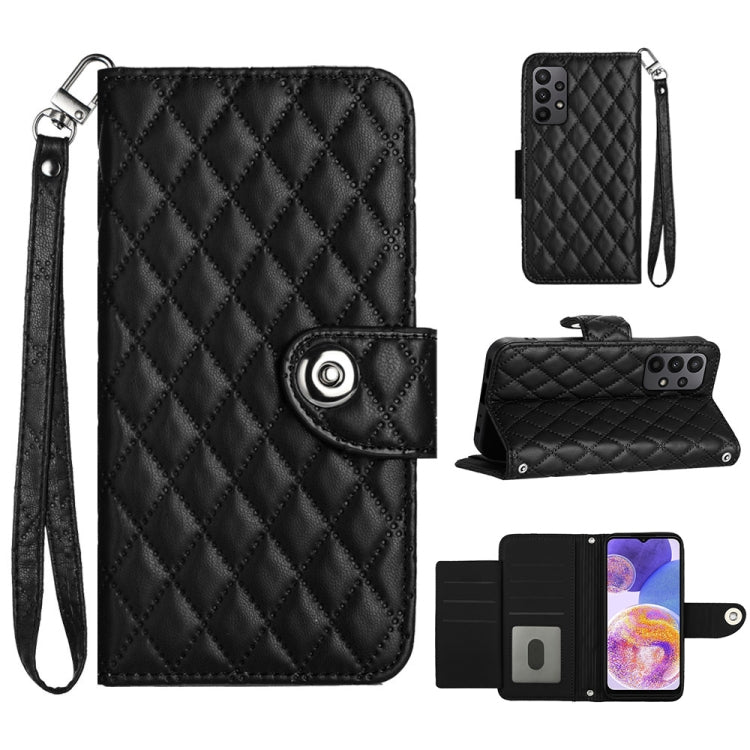 Rhombic Texture Flip Leather Phone Case with Lanyard, For Samsung Galaxy S23+ 5G, For Samsung Galaxy S23 5G, For Samsung Galaxy S20 FE, For Samsung Galaxy A23 4G / F23 5G, For Samsung Galaxy A53 5G, For Samsung Galaxy A33 5G                            ...