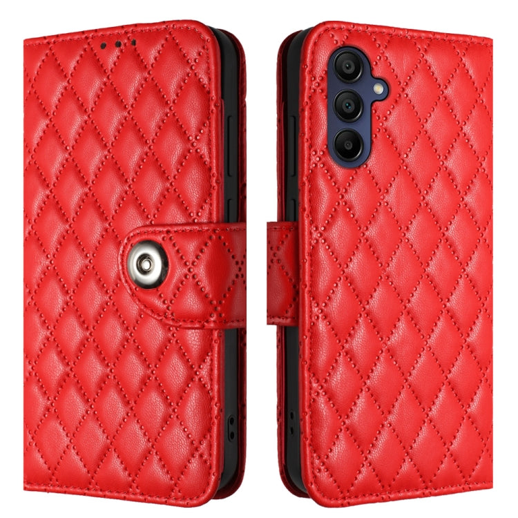 Rhombic Texture Flip Leather Phone Case with Lanyard, For Samsung Galaxy A25 5G, For Samsung Galaxy S23 FE 5G, For Samsung Galaxy A24 4G, For Samsung Galaxy A14 4G / 5G, For Samsung Galaxy A34, For Samsung Galaxy A54, For Samsung Galaxy A04e           ...