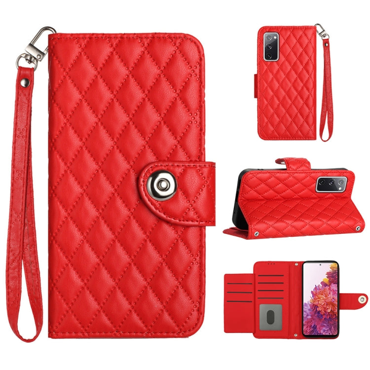 Rhombic Texture Flip Leather Phone Case with Lanyard, For Samsung Galaxy S23+ 5G, For Samsung Galaxy S23 5G, For Samsung Galaxy S20 FE, For Samsung Galaxy A23 4G / F23 5G, For Samsung Galaxy A53 5G, For Samsung Galaxy A33 5G                            ...