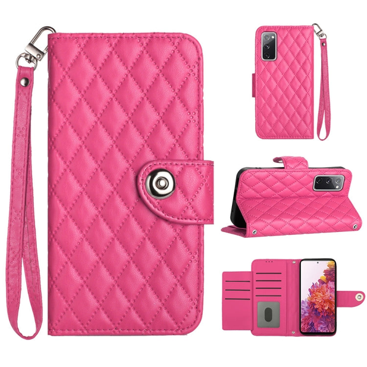 Rhombic Texture Flip Leather Phone Case with Lanyard, For Samsung Galaxy S23+ 5G, For Samsung Galaxy S23 5G, For Samsung Galaxy S20 FE, For Samsung Galaxy A23 4G / F23 5G, For Samsung Galaxy A53 5G, For Samsung Galaxy A33 5G                            ...