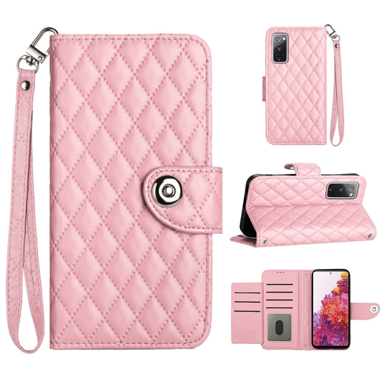 Rhombic Texture Flip Leather Phone Case with Lanyard, For Samsung Galaxy S23+ 5G, For Samsung Galaxy S23 5G, For Samsung Galaxy S20 FE, For Samsung Galaxy A23 4G / F23 5G, For Samsung Galaxy A53 5G, For Samsung Galaxy A33 5G                            ...