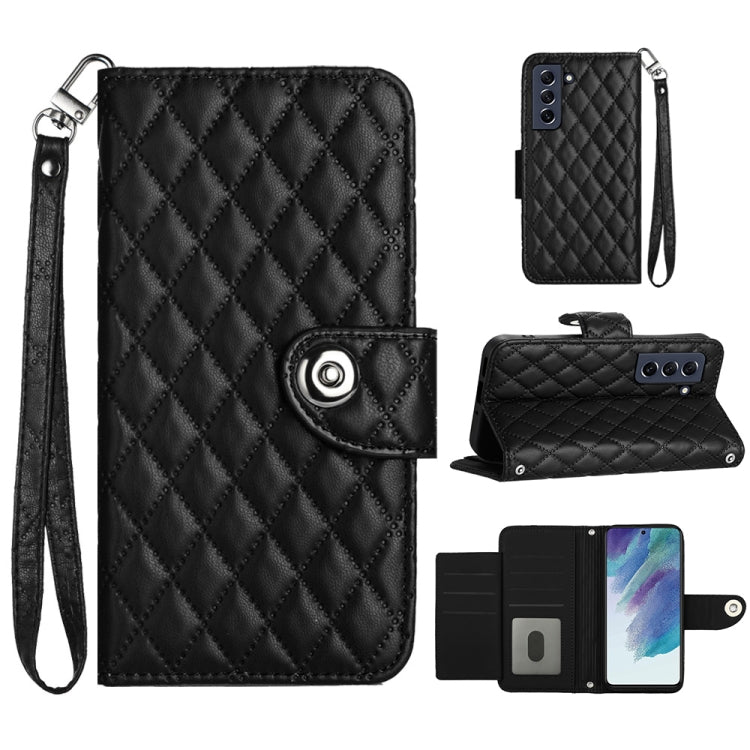 Rhombic Texture Flip Leather Phone Case with Lanyard, For Samsung Galaxy S22+ 5G, For Samsung Galaxy S22 5G, For Samsung Galaxy A03s US, For Samsung Galaxy A03s EU, For Samsung Galaxy S21 FE 5G, For  Samsung Galaxy A52 4G / 5G                          ...
