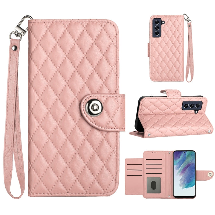 Rhombic Texture Flip Leather Phone Case with Lanyard, For Samsung Galaxy S22+ 5G, For Samsung Galaxy S22 5G, For Samsung Galaxy A03s US, For Samsung Galaxy A03s EU, For Samsung Galaxy S21 FE 5G, For  Samsung Galaxy A52 4G / 5G                          ...