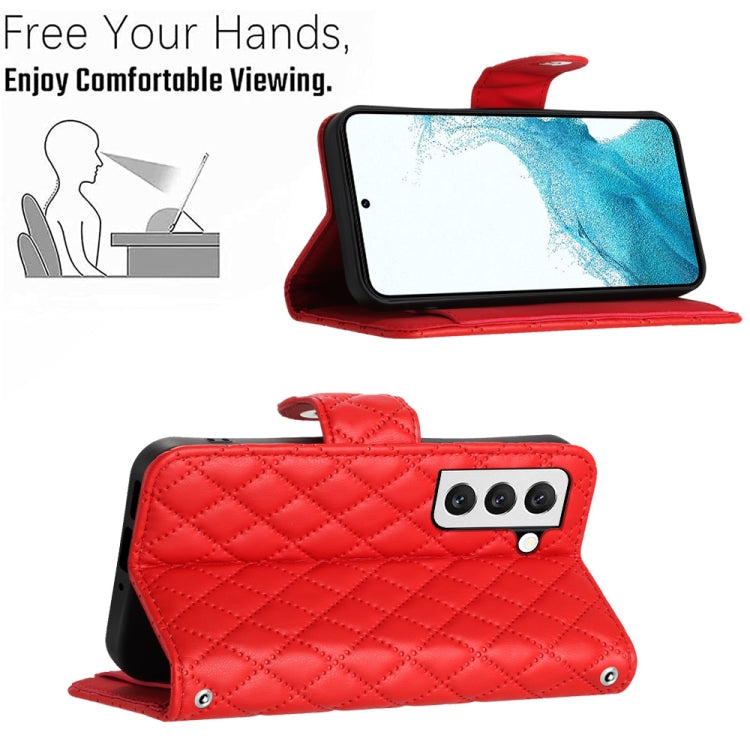 Rhombic Texture Flip Leather Phone Case with Lanyard, For Samsung Galaxy S22+ 5G, For Samsung Galaxy S22 5G, For Samsung Galaxy A03s US, For Samsung Galaxy A03s EU, For Samsung Galaxy S21 FE 5G, For  Samsung Galaxy A52 4G / 5G                          ...