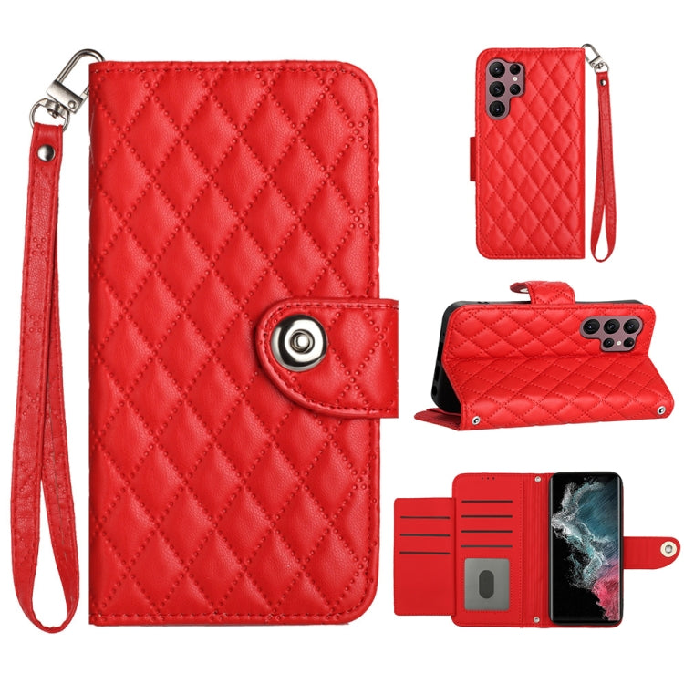 Rhombic Texture Flip Leather Phone Case with Lanyard, For Samsung Galaxy S23+ 5G, For Samsung Galaxy S23 5G, For Samsung Galaxy S20 FE, For Samsung Galaxy A23 4G / F23 5G, For Samsung Galaxy A53 5G, For Samsung Galaxy A33 5G                            ...