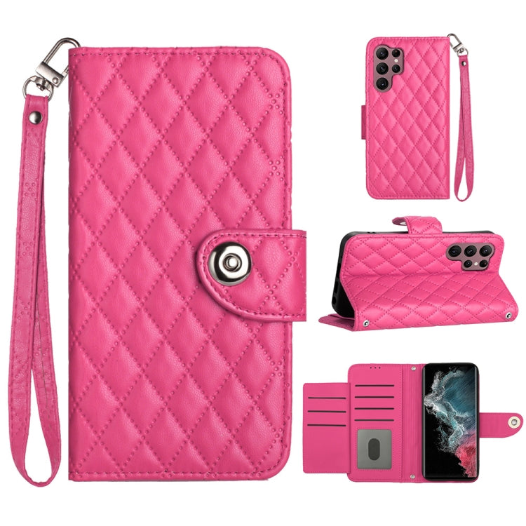 Rhombic Texture Flip Leather Phone Case with Lanyard, For Samsung Galaxy S23+ 5G, For Samsung Galaxy S23 5G, For Samsung Galaxy S20 FE, For Samsung Galaxy A23 4G / F23 5G, For Samsung Galaxy A53 5G, For Samsung Galaxy A33 5G                            ...