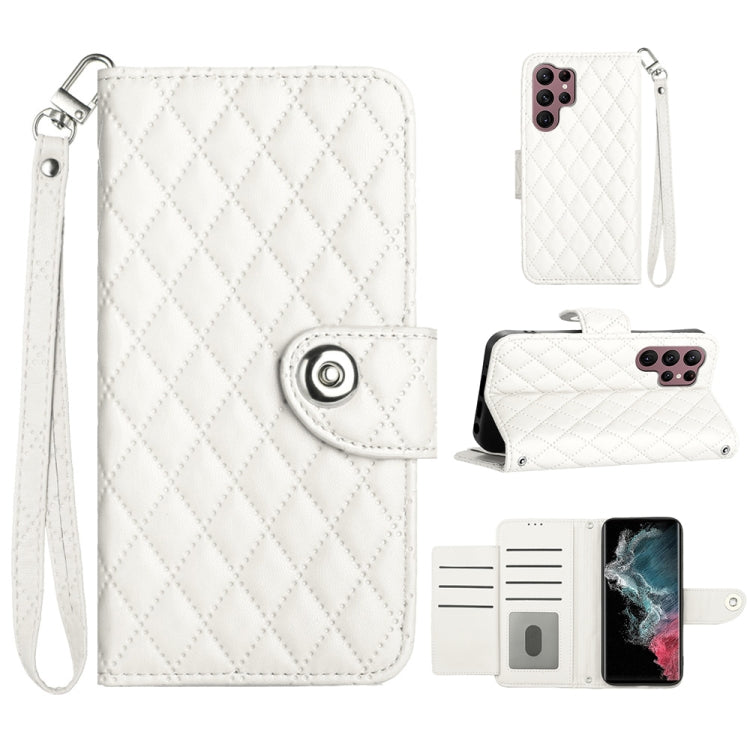 Rhombic Texture Flip Leather Phone Case with Lanyard, For Samsung Galaxy S23+ 5G, For Samsung Galaxy S23 5G, For Samsung Galaxy S20 FE, For Samsung Galaxy A23 4G / F23 5G, For Samsung Galaxy A53 5G, For Samsung Galaxy A33 5G                            ...