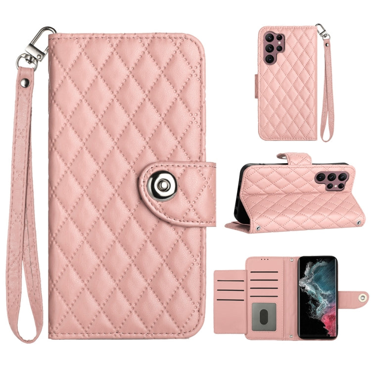 Rhombic Texture Flip Leather Phone Case with Lanyard, For Samsung Galaxy S23+ 5G, For Samsung Galaxy S23 5G, For Samsung Galaxy S20 FE, For Samsung Galaxy A23 4G / F23 5G, For Samsung Galaxy A53 5G, For Samsung Galaxy A33 5G                            ...