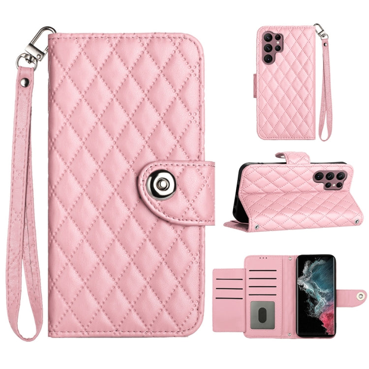 Rhombic Texture Flip Leather Phone Case with Lanyard, For Samsung Galaxy S23+ 5G, For Samsung Galaxy S23 5G, For Samsung Galaxy S20 FE, For Samsung Galaxy A23 4G / F23 5G, For Samsung Galaxy A53 5G, For Samsung Galaxy A33 5G                            ...