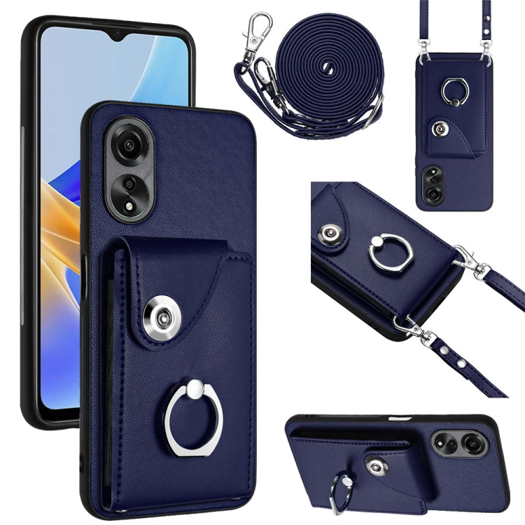 Organ Card Bag Ring Holder Phone Case with Long Lanyard, For OPPO A3 Pro 5G, For OPPO F25 Pro 5G India, For OPPO Reno11 F Thai Version, For OPPO Reno11 Global, For OPPO Reno11 Pro Global, For OPPO A58/A58x/A1x/A2x, For OPPO A38 4G / A18 4G Global      ...