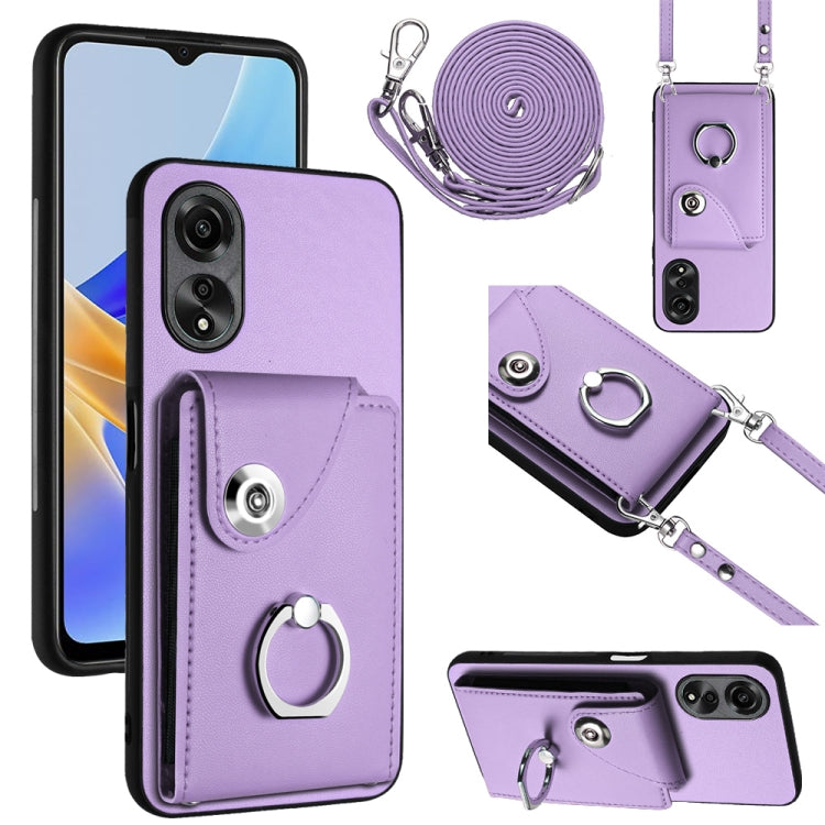 Organ Card Bag Ring Holder Phone Case with Long Lanyard, For OPPO A3 Pro 5G, For OPPO F25 Pro 5G India, For OPPO Reno11 F Thai Version, For OPPO Reno11 Global, For OPPO Reno11 Pro Global, For OPPO A58/A58x/A1x/A2x, For OPPO A38 4G / A18 4G Global      ...