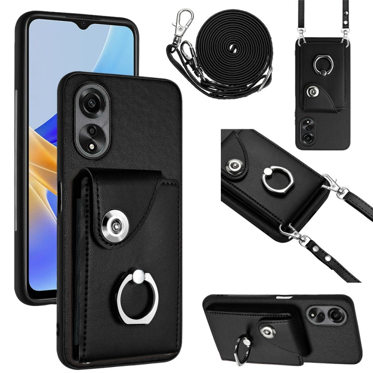 Organ Card Bag Ring Holder Phone Case with Long Lanyard, For OPPO A3 Pro 5G, For OPPO F25 Pro 5G India, For OPPO Reno11 F Thai Version, For OPPO Reno11 Global, For OPPO Reno11 Pro Global, For OPPO A58/A58x/A1x/A2x, For OPPO A38 4G / A18 4G Global      ...