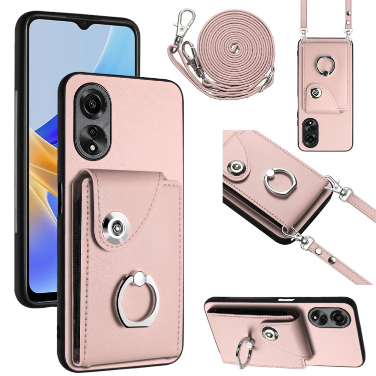 Organ Card Bag Ring Holder Phone Case with Long Lanyard, For OPPO A3 Pro 5G, For OPPO F25 Pro 5G India, For OPPO Reno11 F Thai Version, For OPPO Reno11 Global, For OPPO Reno11 Pro Global, For OPPO A58/A58x/A1x/A2x, For OPPO A38 4G / A18 4G Global      ...