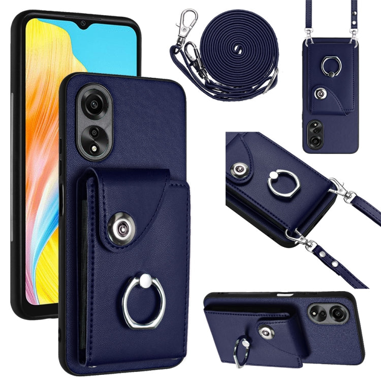 Organ Card Bag Ring Holder Phone Case with Long Lanyard, For OPPO A3 Pro 5G, For OPPO F25 Pro 5G India, For OPPO Reno11 F Thai Version, For OPPO Reno11 Global, For OPPO Reno11 Pro Global, For OPPO A58/A58x/A1x/A2x, For OPPO A38 4G / A18 4G Global      ...