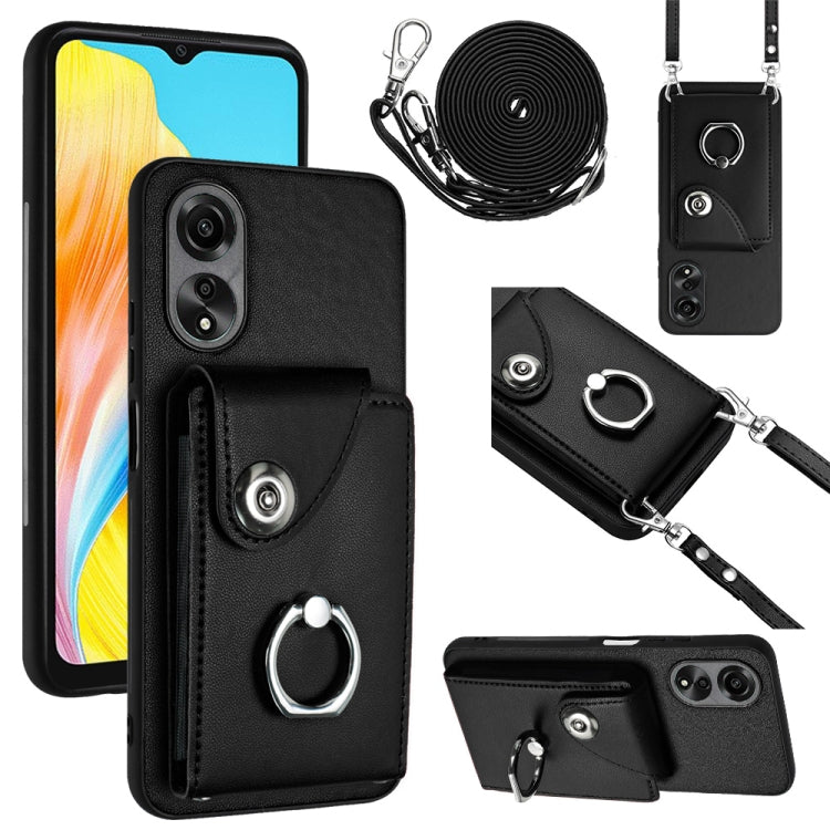 Organ Card Bag Ring Holder Phone Case with Long Lanyard, For OPPO A3 Pro 5G, For OPPO F25 Pro 5G India, For OPPO Reno11 F Thai Version, For OPPO Reno11 Global, For OPPO Reno11 Pro Global, For OPPO A58/A58x/A1x/A2x, For OPPO A38 4G / A18 4G Global      ...