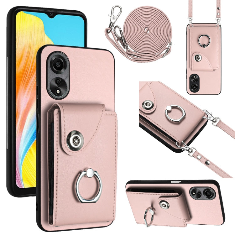 Organ Card Bag Ring Holder Phone Case with Long Lanyard, For OPPO A3 Pro 5G, For OPPO F25 Pro 5G India, For OPPO Reno11 F Thai Version, For OPPO Reno11 Global, For OPPO Reno11 Pro Global, For OPPO A58/A58x/A1x/A2x, For OPPO A38 4G / A18 4G Global      ...