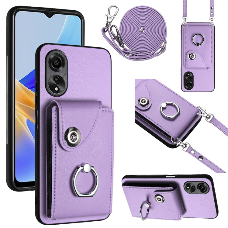 Organ Card Bag Ring Holder Phone Case with Long Lanyard, For OPPO A3 Pro 5G, For OPPO F25 Pro 5G India, For OPPO Reno11 F Thai Version, For OPPO Reno11 Global, For OPPO Reno11 Pro Global, For OPPO A58/A58x/A1x/A2x, For OPPO A38 4G / A18 4G Global      ...