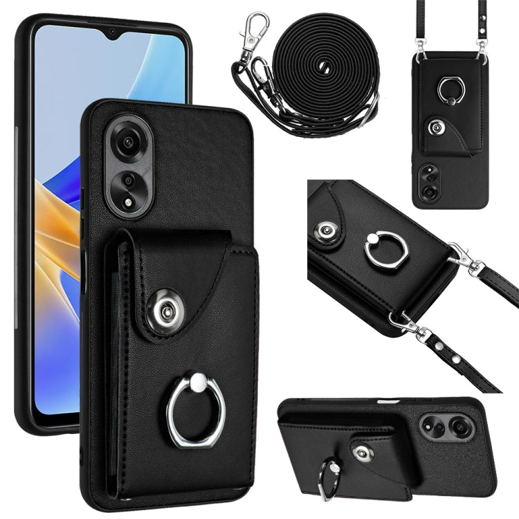 Organ Card Bag Ring Holder Phone Case with Long Lanyard, For OPPO A3 Pro 5G, For OPPO F25 Pro 5G India, For OPPO Reno11 F Thai Version, For OPPO Reno11 Global, For OPPO Reno11 Pro Global, For OPPO A58/A58x/A1x/A2x, For OPPO A38 4G / A18 4G Global      ...