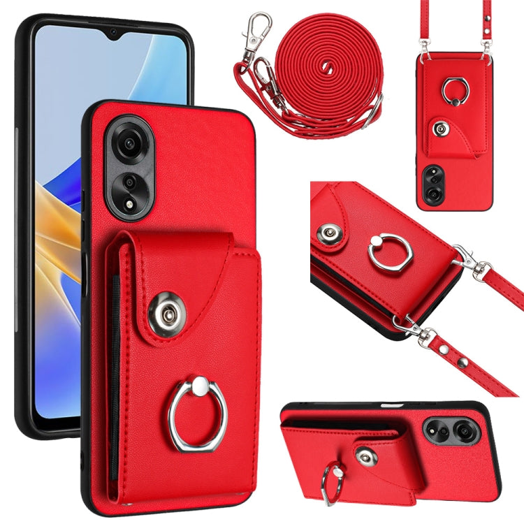 Organ Card Bag Ring Holder Phone Case with Long Lanyard, For OPPO A3 Pro 5G, For OPPO F25 Pro 5G India, For OPPO Reno11 F Thai Version, For OPPO Reno11 Global, For OPPO Reno11 Pro Global, For OPPO A58/A58x/A1x/A2x, For OPPO A38 4G / A18 4G Global      ...
