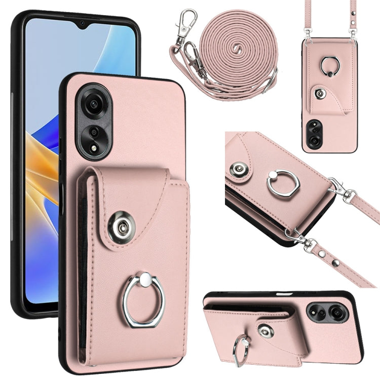 Organ Card Bag Ring Holder Phone Case with Long Lanyard, For OPPO Reno10/Reno10 Pro 5G Global, For OPPO A78 4G Global, For OPPO A17 Global, For OPPO A79 5G Global