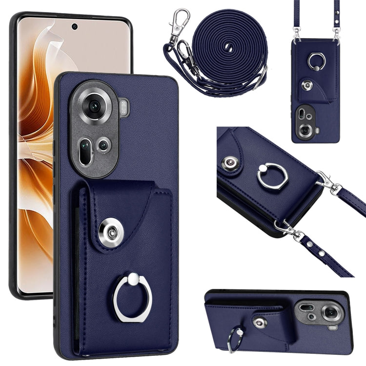 Organ Card Bag Ring Holder Phone Case with Long Lanyard, For OPPO A3 Pro 5G, For OPPO F25 Pro 5G India, For OPPO Reno11 F Thai Version, For OPPO Reno11 Global, For OPPO Reno11 Pro Global, For OPPO A58/A58x/A1x/A2x, For OPPO A38 4G / A18 4G Global      ...