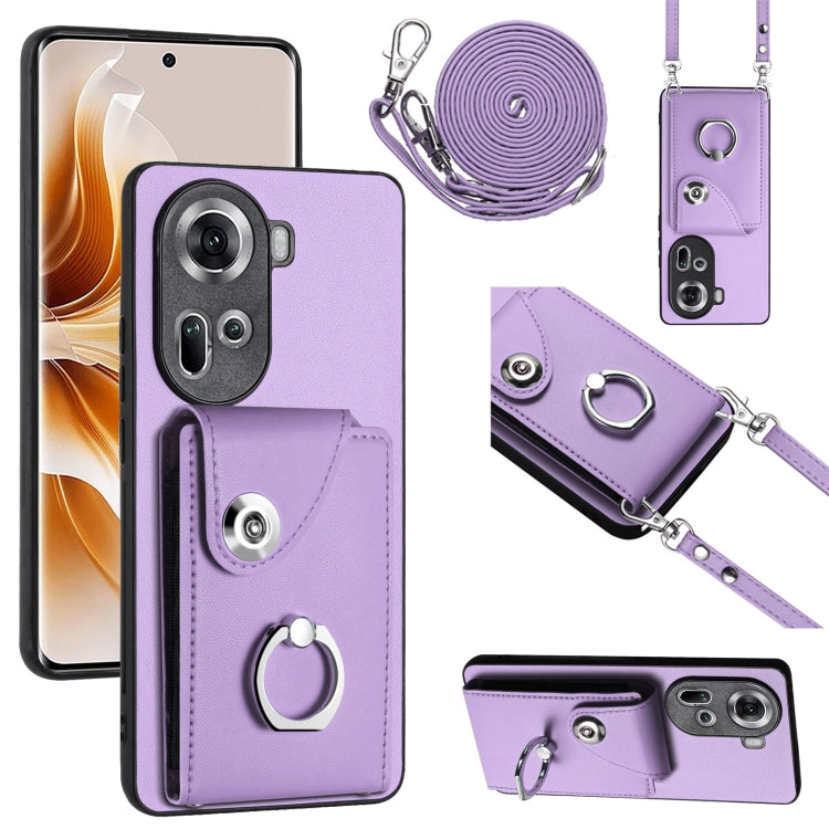 Organ Card Bag Ring Holder Phone Case with Long Lanyard, For OPPO A3 Pro 5G, For OPPO F25 Pro 5G India, For OPPO Reno11 F Thai Version, For OPPO Reno11 Global, For OPPO Reno11 Pro Global, For OPPO A58/A58x/A1x/A2x, For OPPO A38 4G / A18 4G Global      ...